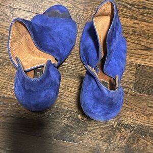 Rachel Zoe blue suede shoes.